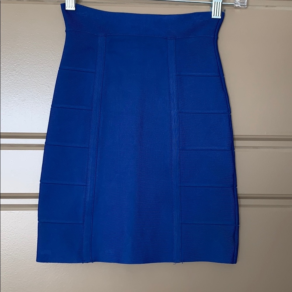BCBGMAXAZRIA pencil knit skirt in royal blue